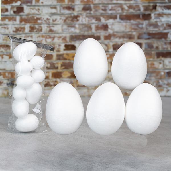 Craft Master Polystyrene Eggs Bundle - 3 Sizes - 15 Pieces - 179809