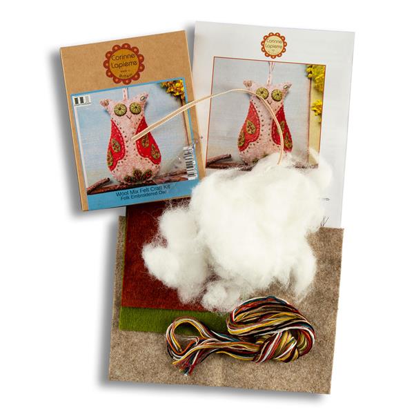 (Corinne Lapierre) Wool Mix Felt Craft Kits Folk Birds