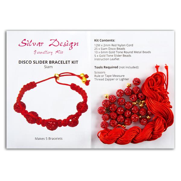 Silvar Design Disco Slider Bracelet Kit - Makes 5 - Siam - 185463