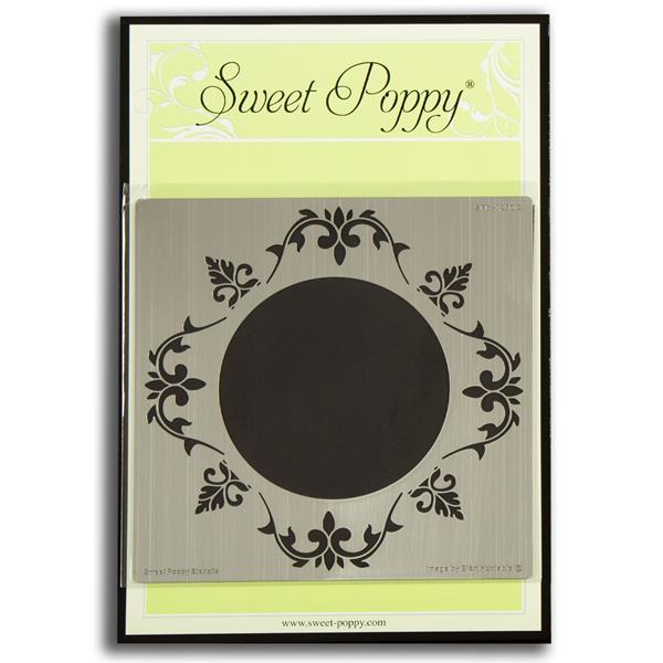 Sweet Poppy Stencils Metal Stencil - Ornate Frame Aperture Circle - 186436