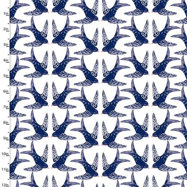 Sewing Online Madison Collection - Swallows Cotton Craft Fabric 1 - 191192