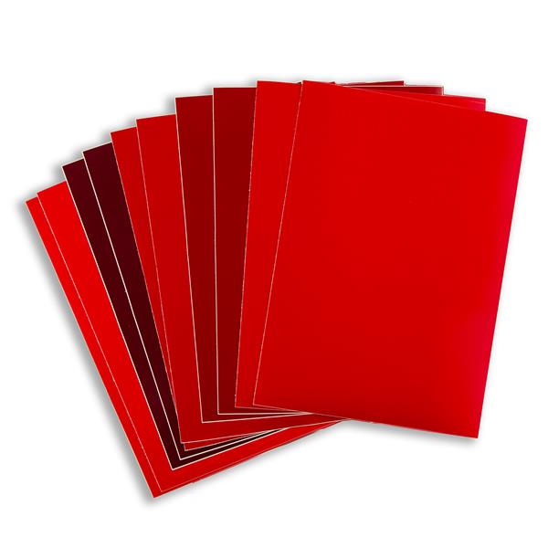 Sweet Factory A4 Matte Self-Adhesive Vinyl - Shades of Red - 10 S - 192825
