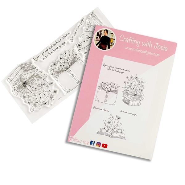 Crafting with Josie Floral Books Stamp Set - 6 Stamps - 195849
