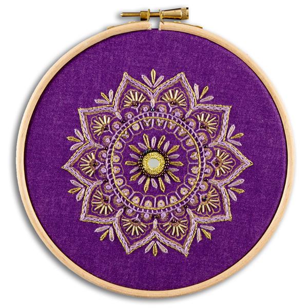 Quilt Dragon Kits Purple and Gold Mandala Creative Embroidery Kit - 198354