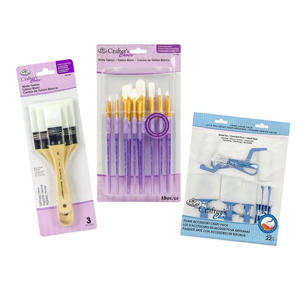 Crafters Choice Tool Bundle - Foam Accessory Pack & 2 Brush Sets - 199881