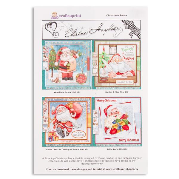 CraftsUprint Christmas Santa 20 Sheets & 20 Matching Downloads - 201045