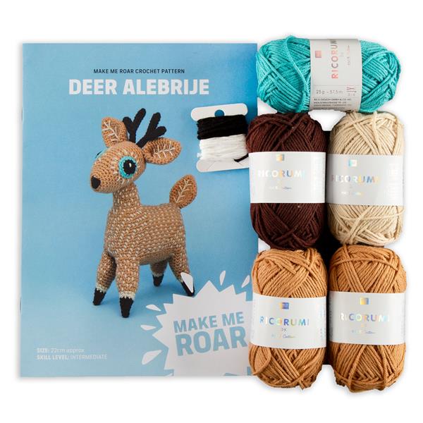 Make Me Roar Deer Alebrije Yarn Pack & Pattern Booklet - 5 x 25g  - 201468