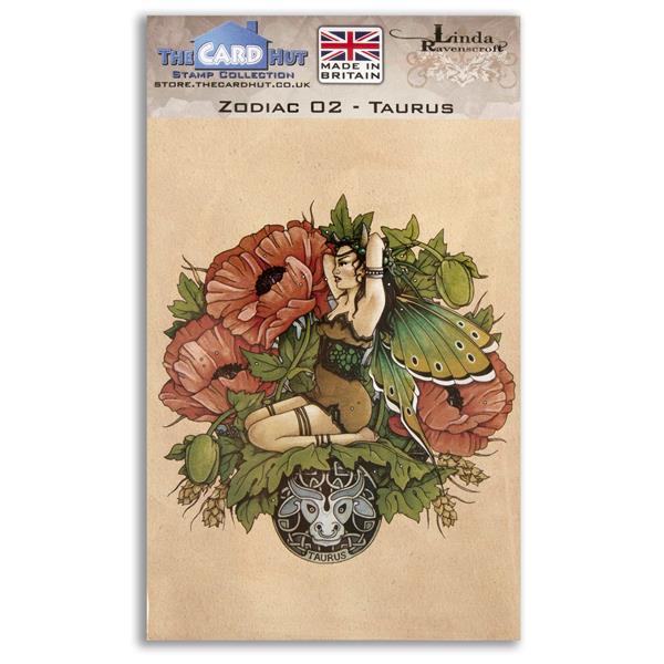 The Card Hut Linda Ravenscroft Zodiac: 02 Taurus - 6 Stamps - 202893