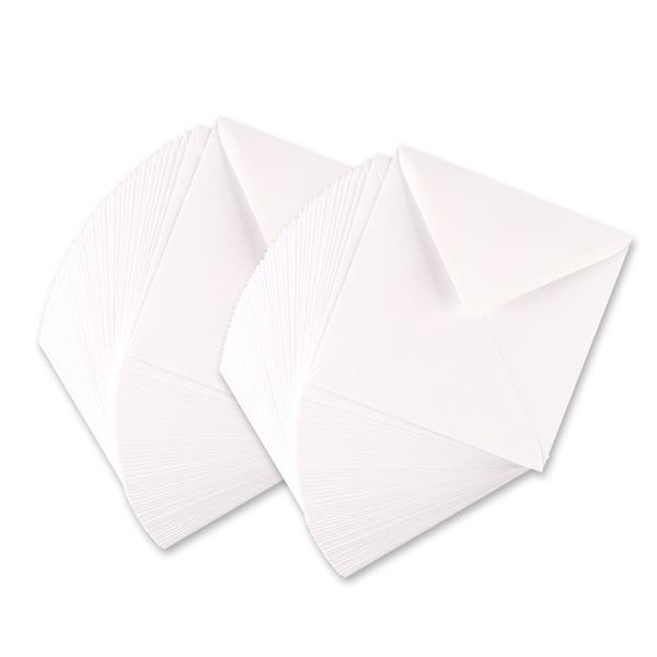 Pink Frog Crafts 6x6" White Envelopes - 100gsm - 100 Pieces - 203270