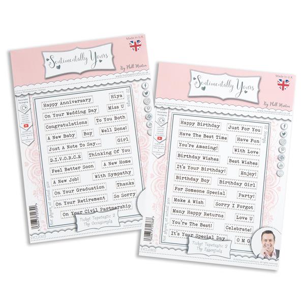 Sentimentally Yours Ticket Tapetastic Essential Duo - 2 x A5 Stam - 207577