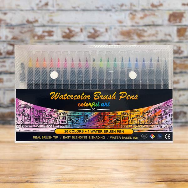 Colour Art Watercolour Brush Pen Set - 21 Pieces - 212147