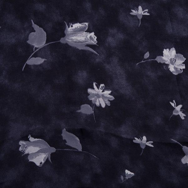 House of Alistair Floral Denim Georgette 1m Fabric - 150cm Wide - 216220