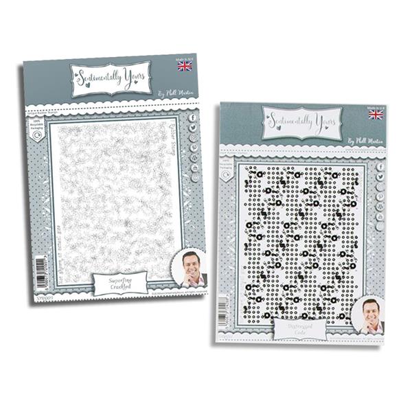 Sentimentally Yours 2 x A6 Background Stamps - Superfine Crackled - 217027