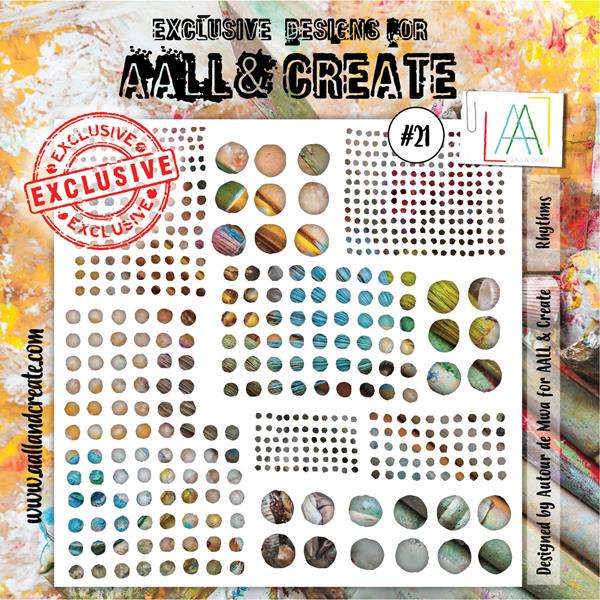 AALL & Create 6x6" Stencil - Rhythms - 218126