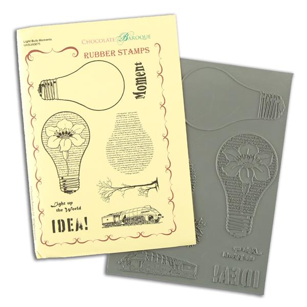 Chocolate Baroque Light Bulb Moments A5 Mounted Stamp Sheet - 8 I - 221285