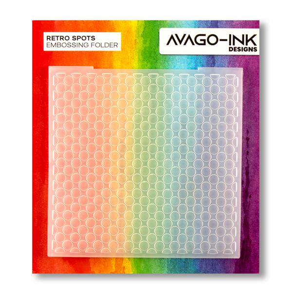 AVAGO-INK Retro Spots 6x6" Embossing Folder - 225371
