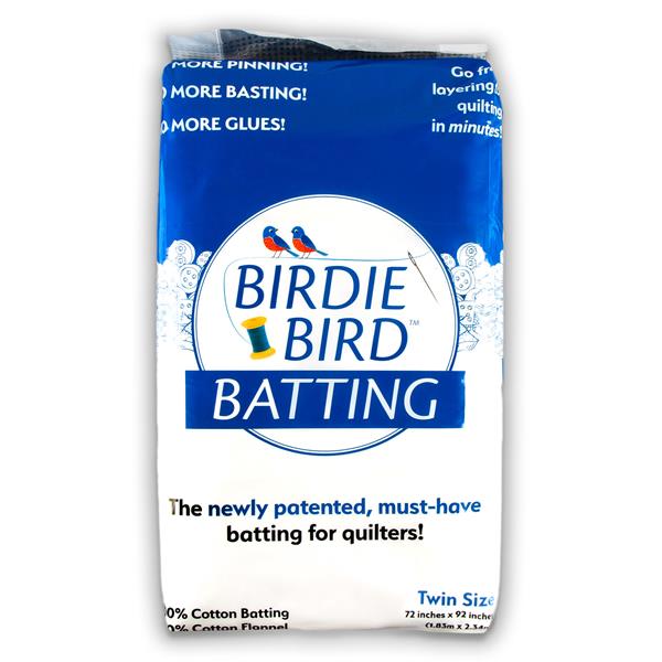 Birdie Bird Twin Batting 100% Cotton Wadding and Flannel - 72" x  - 226328