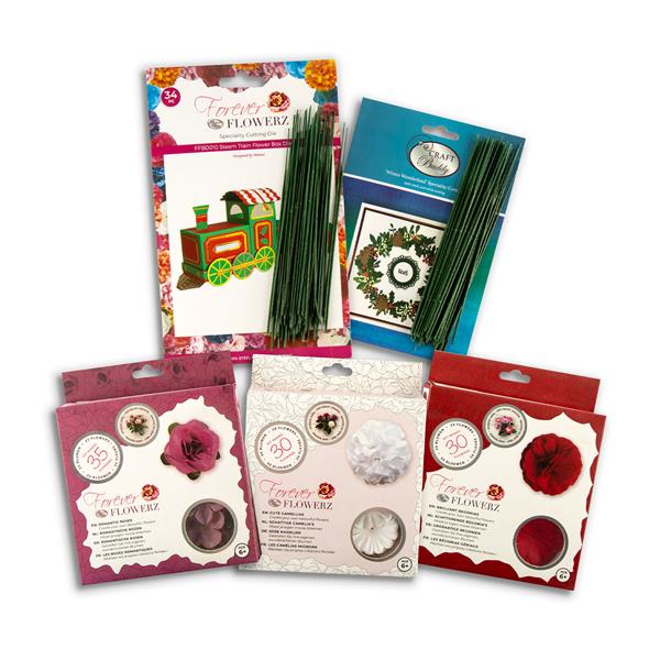 Craft Buddy Steam Train Flower Box Die Set Complete Collection - 227444