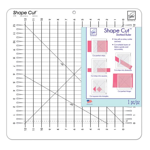 June Tailor Shape Cut Ruler 12" x 12" - 228586