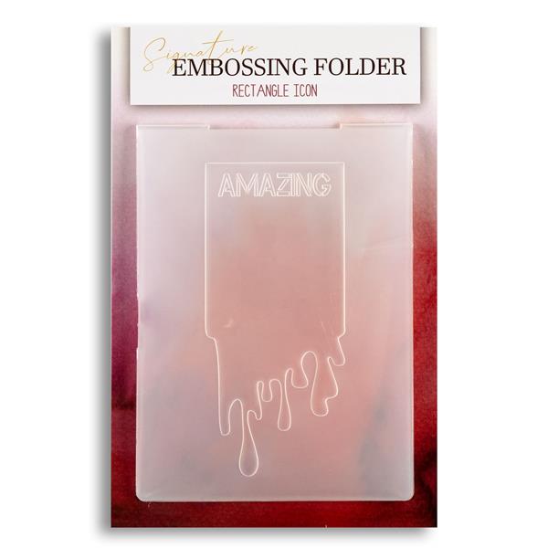 Stamps By Me A6 Embossing Folder - Rectangle Icon - 230486