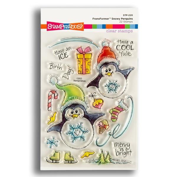 Stampendous Cool FransFormer- Snowy Penguins - 22 Stamps - 231637