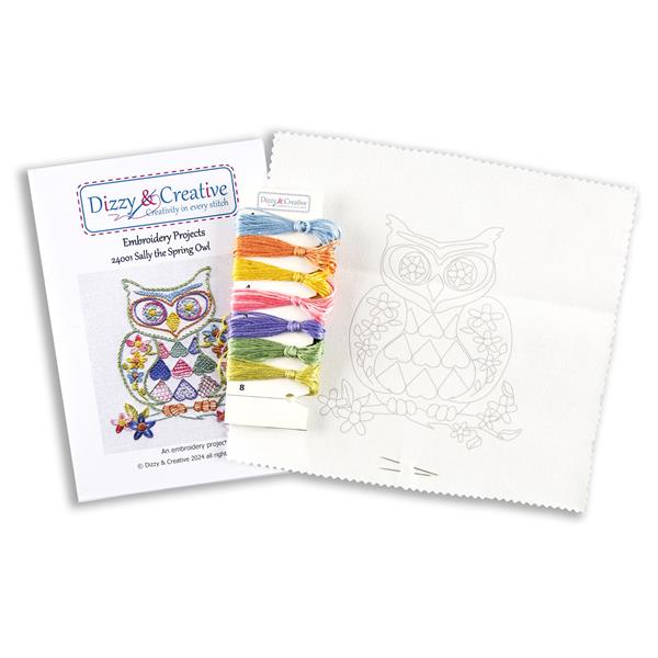 Dizzy & Creative Freestyle Embroidery Kit - Sally the Spring Owl - 231698