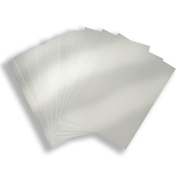 A6 Pale Silver Pearlescent Card Sheets (50 pack)