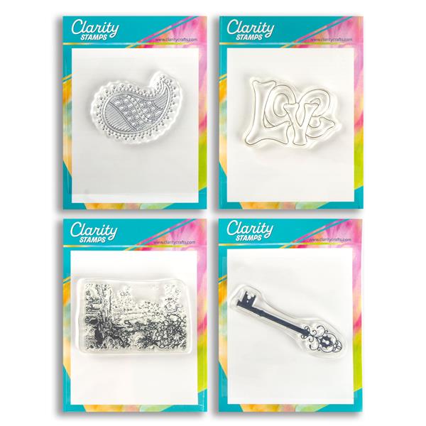 Clarity Crafts Super Savers - Love is the Key A6 Stamp Quartet - 235495