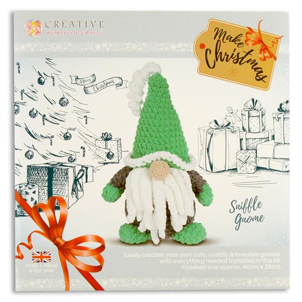Knitty Critters Sniffles Green Gnome Crochet Kit - 239786