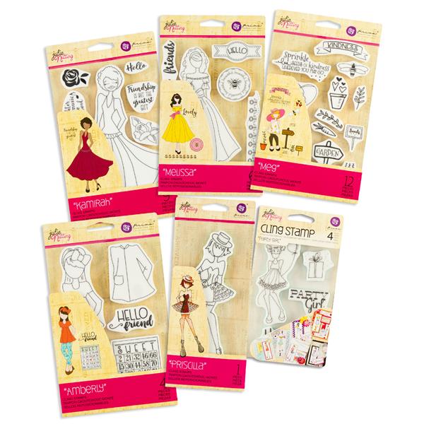 Prima 6 x Julie Nutting Stamp Sets - Meg, Kamirah, Dolls, Amberly - 240721