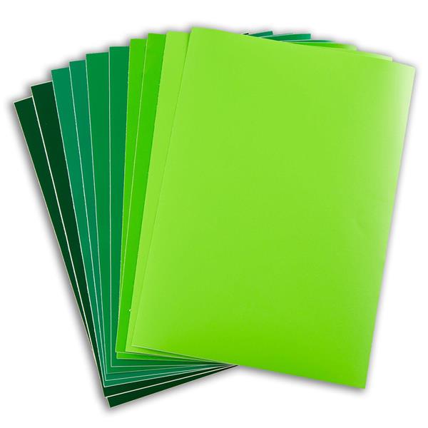 Sweet Factory A4 Matte Self-Adhesive Vinyl - Shades of Green - 10 - 244292