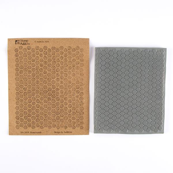 H5JL46R Kwan Crafts 4 Sheets Different Style Crack Honeycomb Background  Clear Stamps for Card Making Decoration and DIY Scrapbooking