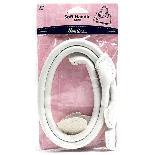 Hemline White Soft Bag Handle 51cm - 245064