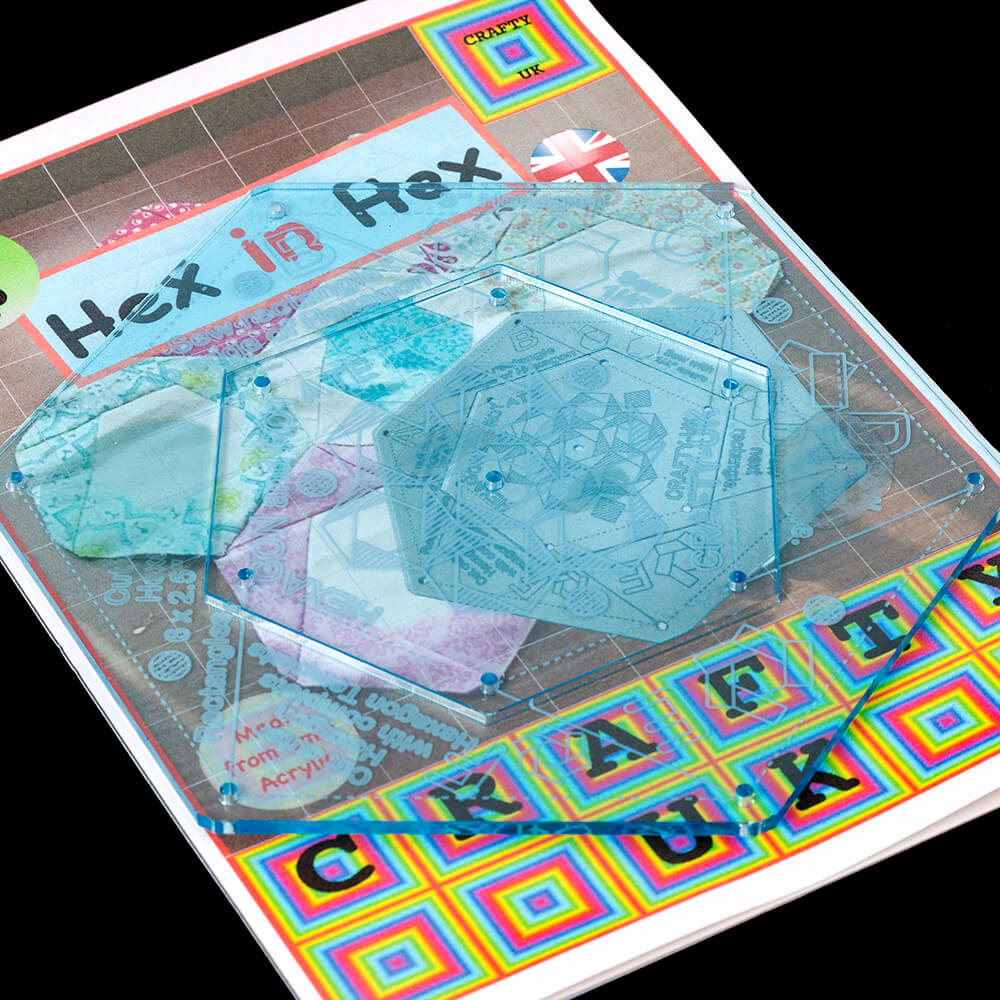 Crafty UK What the Hex Template Set