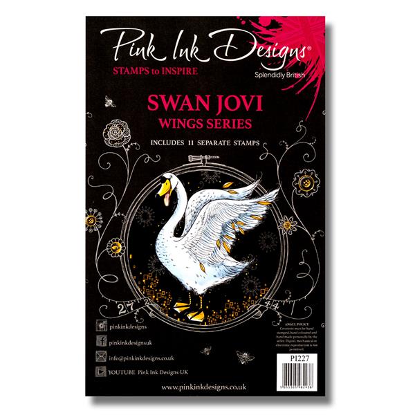 Pink Ink Designs A5 Clear Stamp Set - Swan Jovi - 11 Stamps - 247261