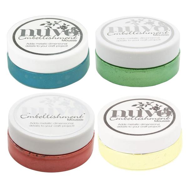 Tonic Studios Nuvo Embellishment Mousse - Blue, Green, Red & Yell - 247404