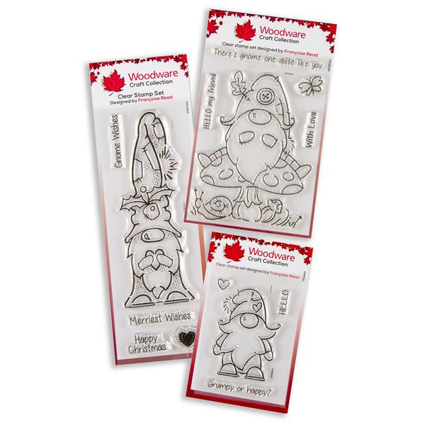 Woodware Gnome Stamp Sets - Gnome Wishes, Forest Gnome & Gnome -  - 247791