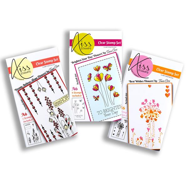 KISS by Clarity - Tina Cox Flower Bouquets A6 Stamp Collection - 251120