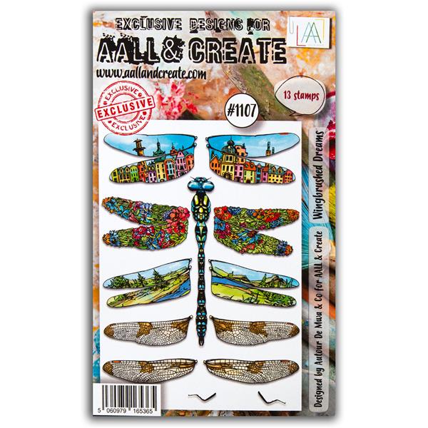 AALL & Create Autour de Mwa A6 Stamp Set - Wingbrushed Dreams - 1 - 253795