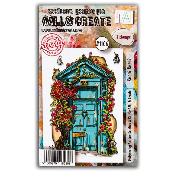 AALL & Create Autour de Mwa A7 Stamp Set - Knock Knock - 3 Stamps - 254230