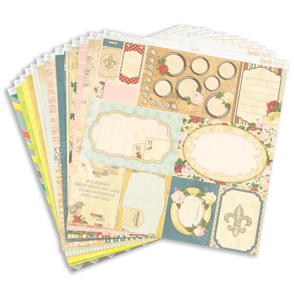 Bo Bunny 12x12" Paper Collection #1 - 14 Sheets - Mixed Designs - 254755