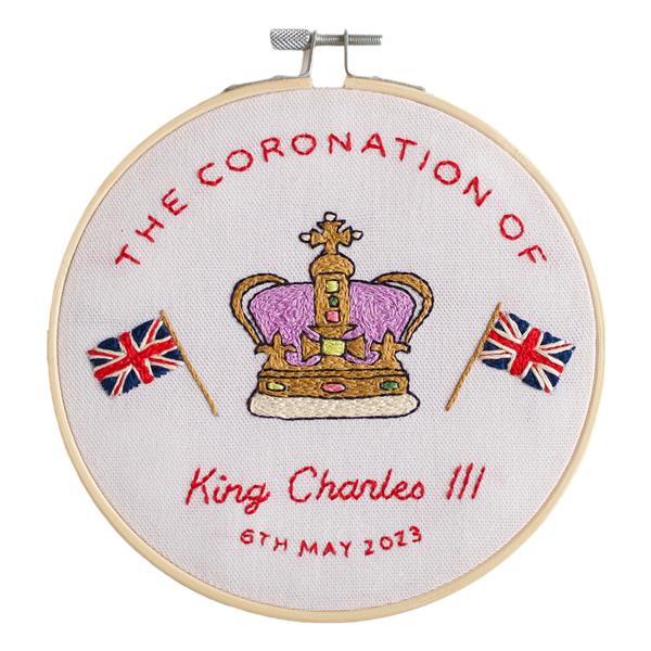 Cotton Clara Coronation 2023 Embroidery Hoop Kit - 256008