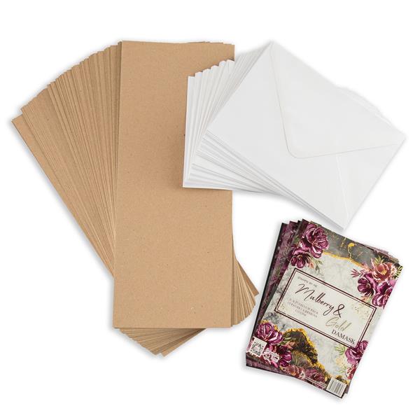 Stamps By Me Kraft 5x7" Card Blanks & Envelopes With Mulberry & G - 256080