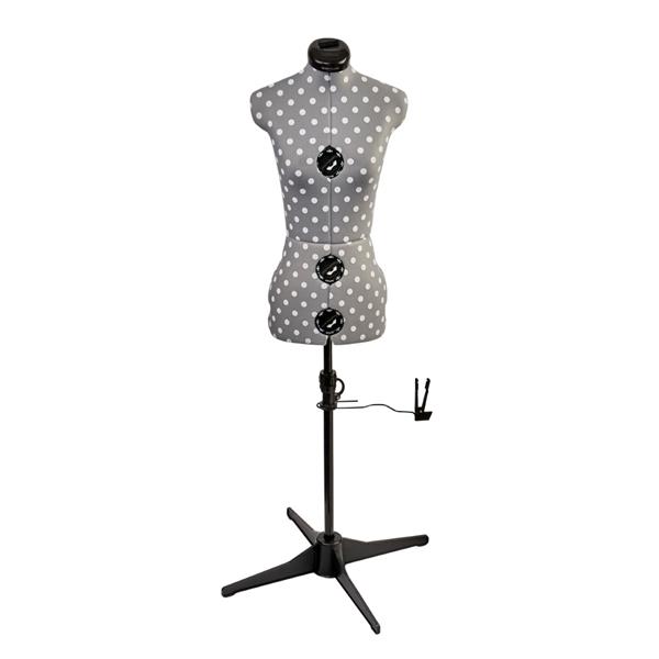 Sewing Online Grey Polka Dot Adjustable Dressmakers Dummy - 265493