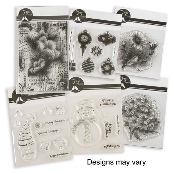 Two Jays Set of 6 x Assorted Clear Stamps - Designs May Vary - 270384