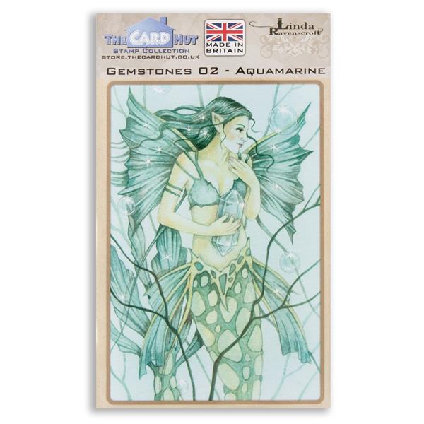The Card Hut Linda Ravenscroft Gemstones: 02 Aquamarine Stamp - 271415