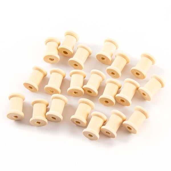 House of Alistair 13mm Wooden Bobbin Pack - Pack of 20 - 272044