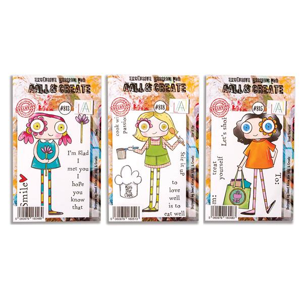 AALL & Create Janet Klein 3 x A7 Stamp Sets - Treat Yourself, Sti - 274050