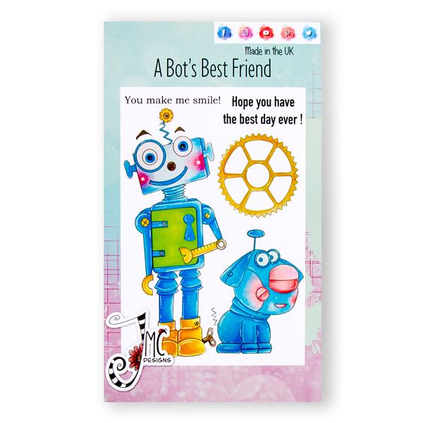 JMC Mechanical Mayhem A Bots Best Friend Stamp Set