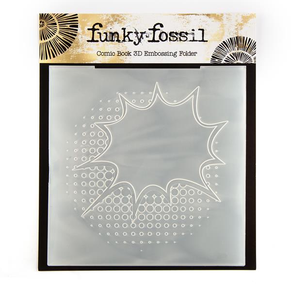 Funky Fossil Comic Book Explosion 3D Embossing Folder - 275758